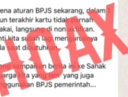 Viral Pesan Berantai Kartu BPJS Dinonaktifkan Bila Tidak Terpakai, Kepala BPJS : HOAX Itu