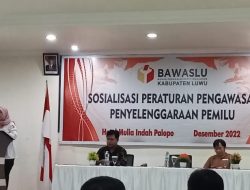 Panwaslu Se-Kabupaten Luwu Ikuti Sosialisasi Peraturan Pengawasan Penyelenggaraan Pemilu