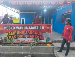 Bentuk Posko “Wanua Maballo” Lamunre Tengah Siap Ikuti Lomba Kampung Tangguh Bebas Dari Narkoba