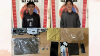 Satres Narkoba Polres Luwu Amankan Dua Tersangka Kasus Narkoba, Barang Bukti 70 Gram Ganja Kering