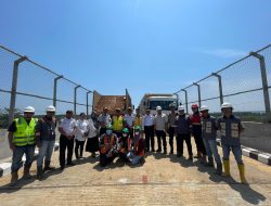 Fly Over PT BMS Berhasil Uji Beban 240 Ton