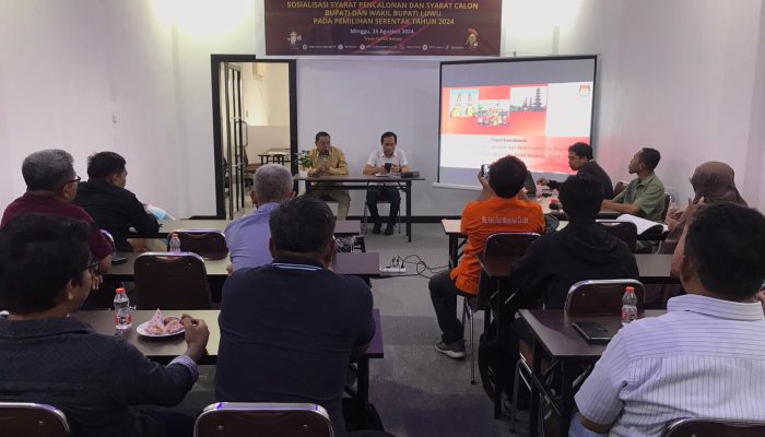 KPU Luwu Gelar Sosialisasi Syarat Pencalonan Bupati dan Wakil Bupati Luwu 2024